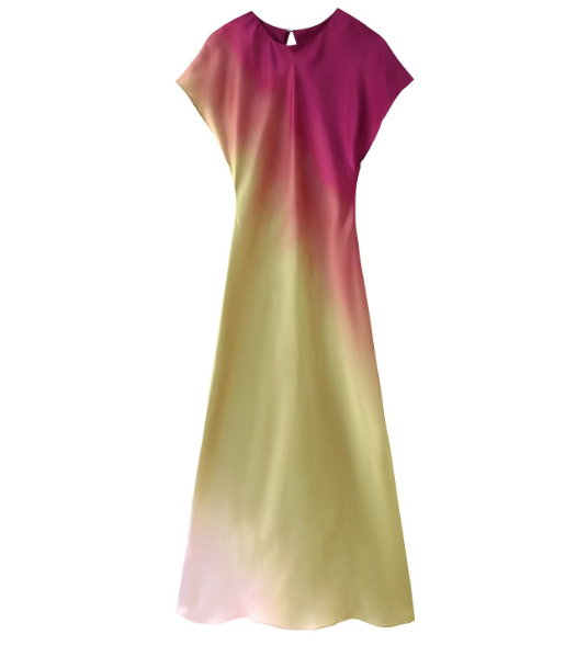 Tie-dye Gradient Midi Dress