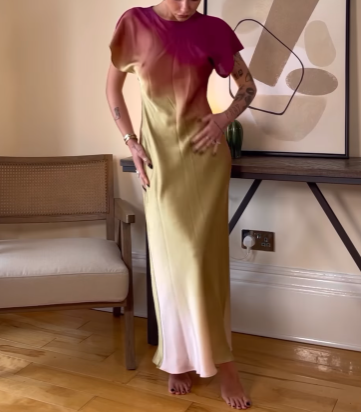 Tie-dye Gradient Midi Dress