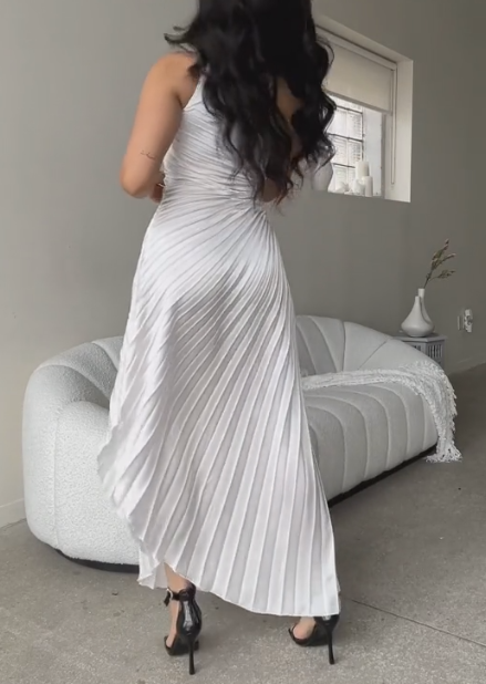 One-shoulder Hollow Maxi Dress