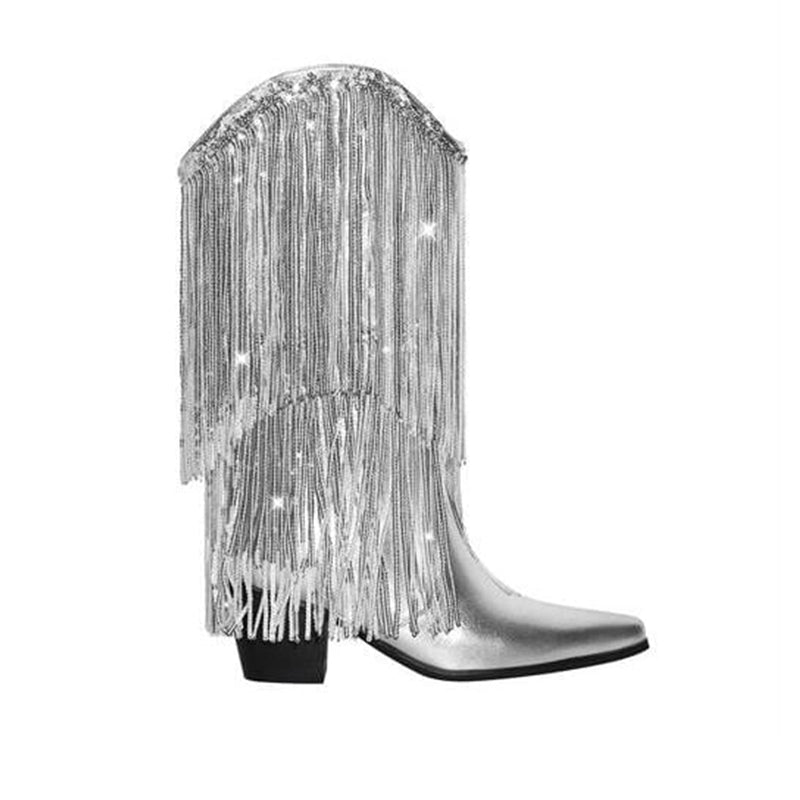 Fringe Mid-Calf Boots