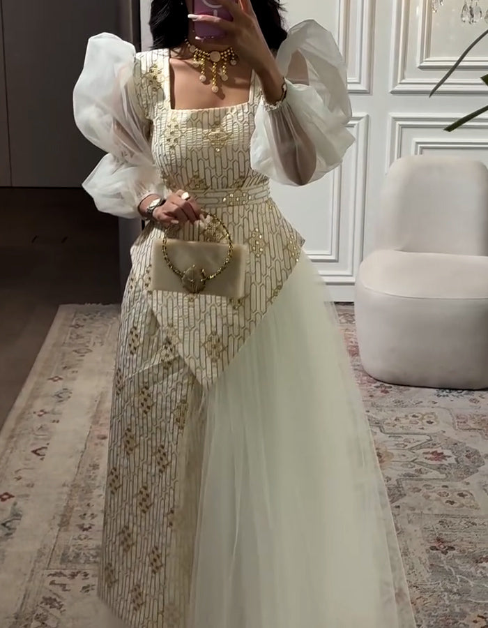 Patchwork Multi-Yarn Dress