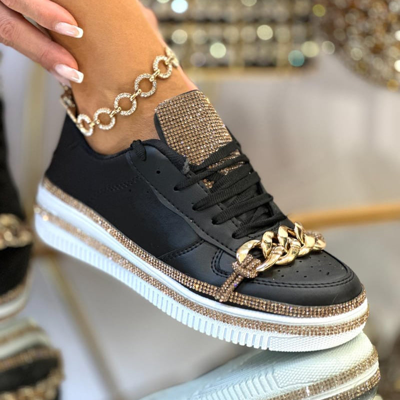 Metallic Glitter Casual Shoes