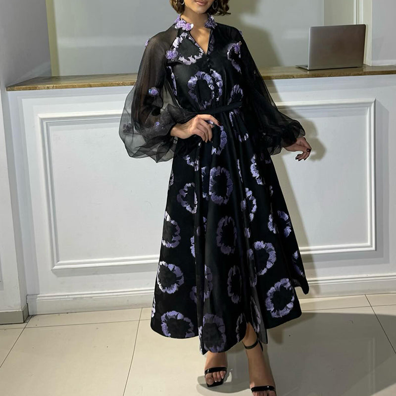 Jacquard Tulle Dress