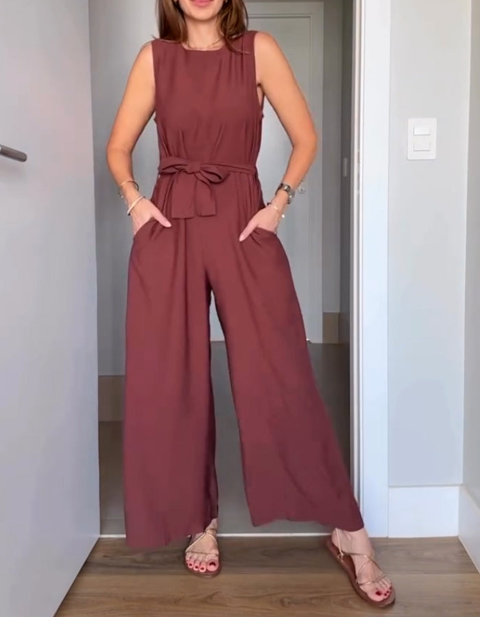 Sleeveless Casual Jumpsuit