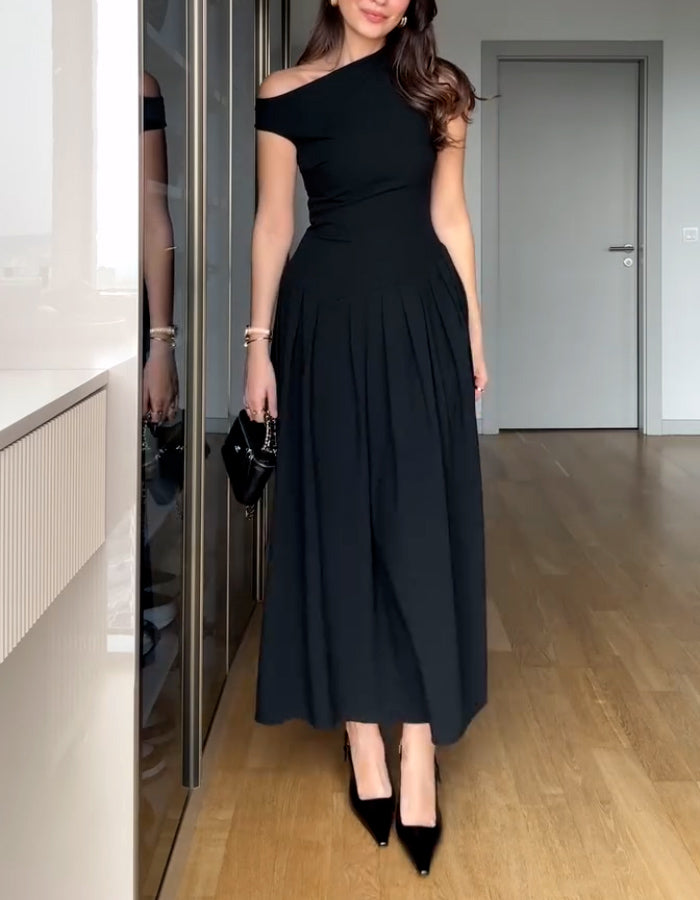 Solid Color Slim Dress