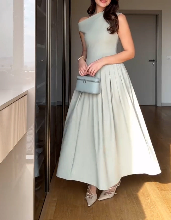 Solid Color Slim Dress