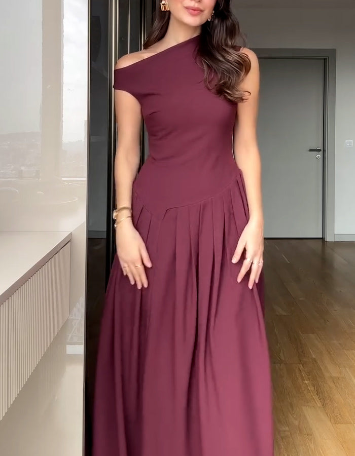 Solid Color Slim Dress