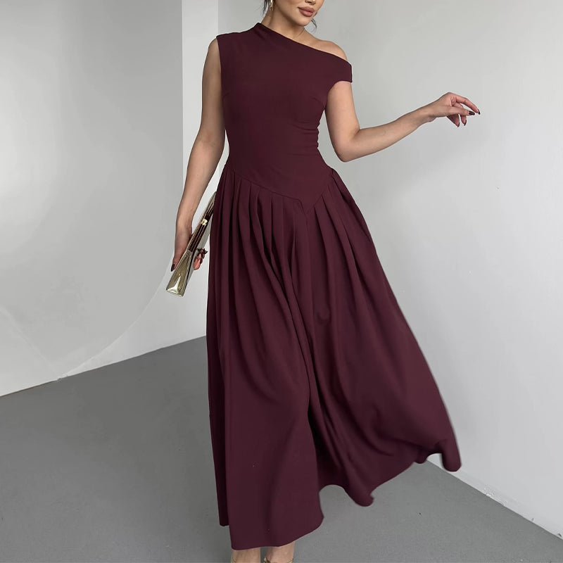 Solid Color Slim Dress