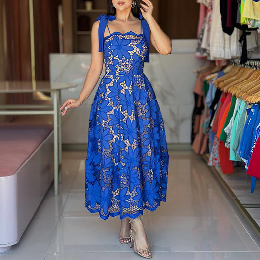 Shoulder Strap Lace Dress