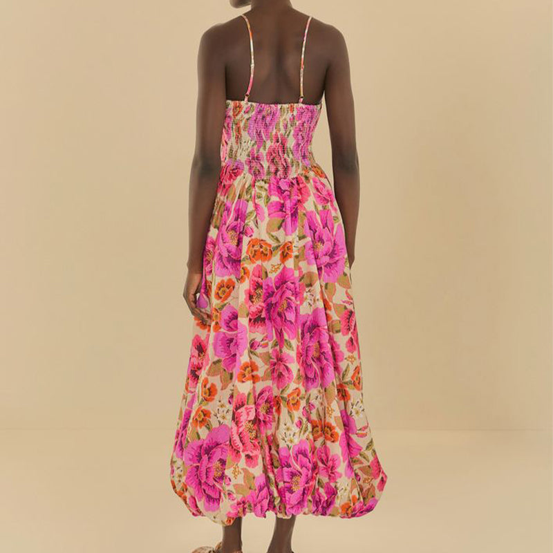 Pink Print Casual Dress