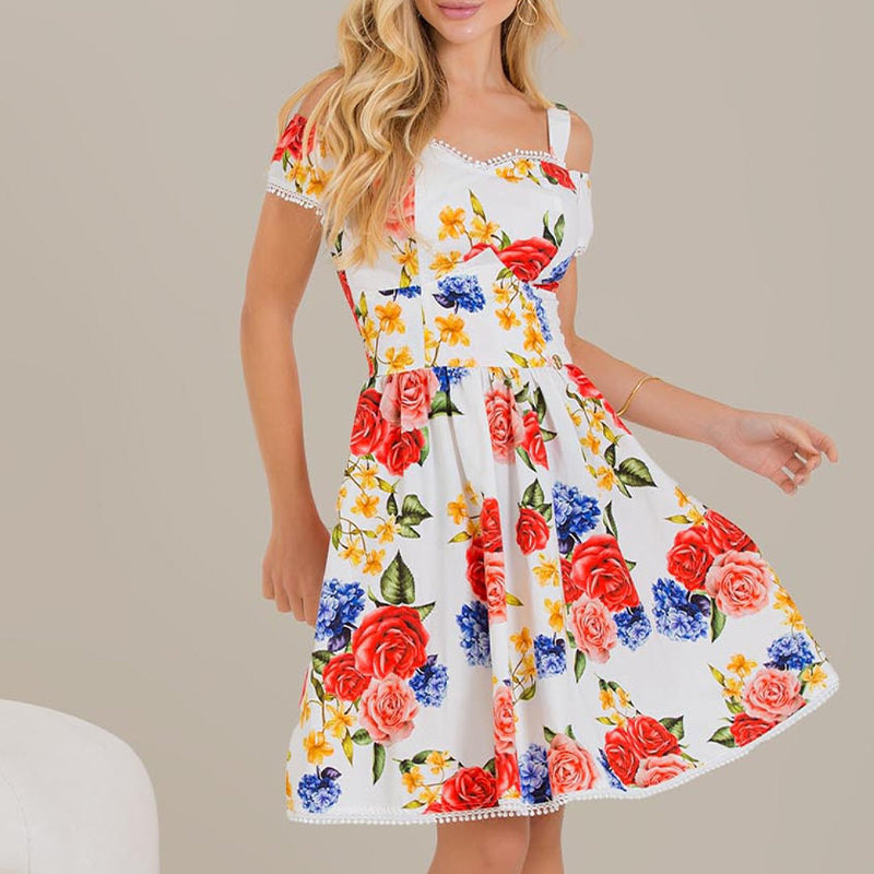 Flower Strap Dress