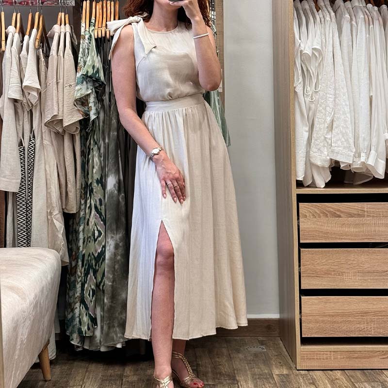 White Comfortable Casual Dress