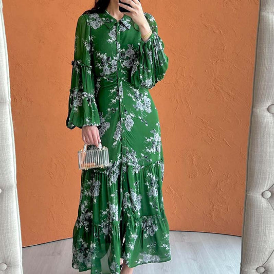 Green Waist Casual Dress
