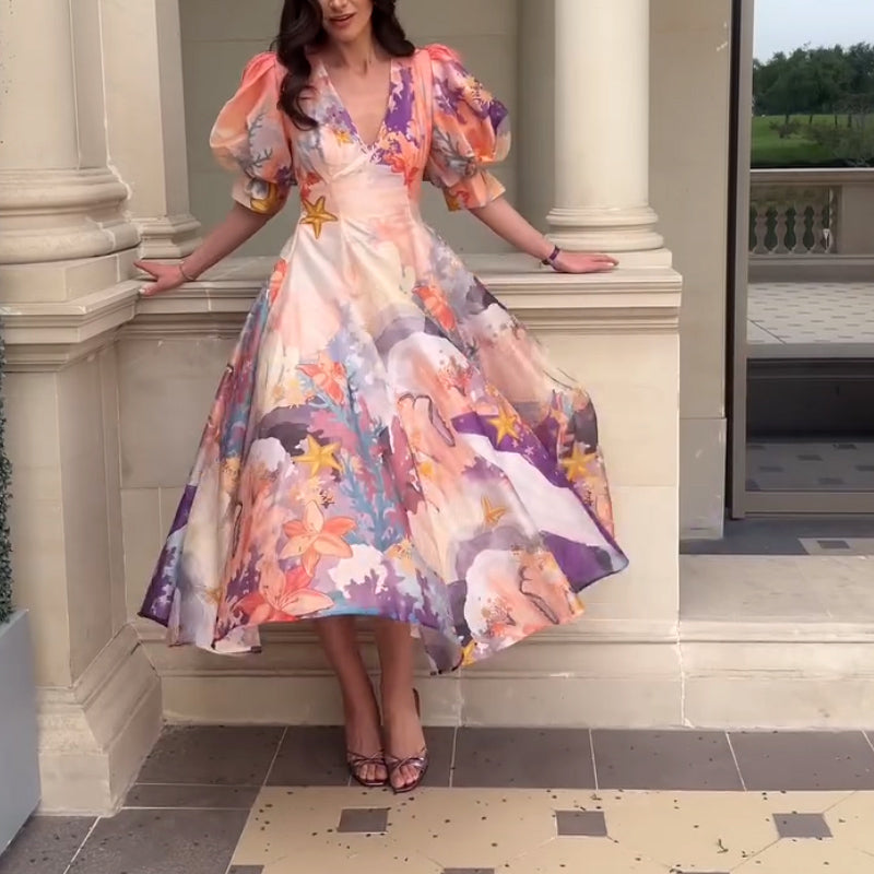 Chic Bubble Sleeve Dress