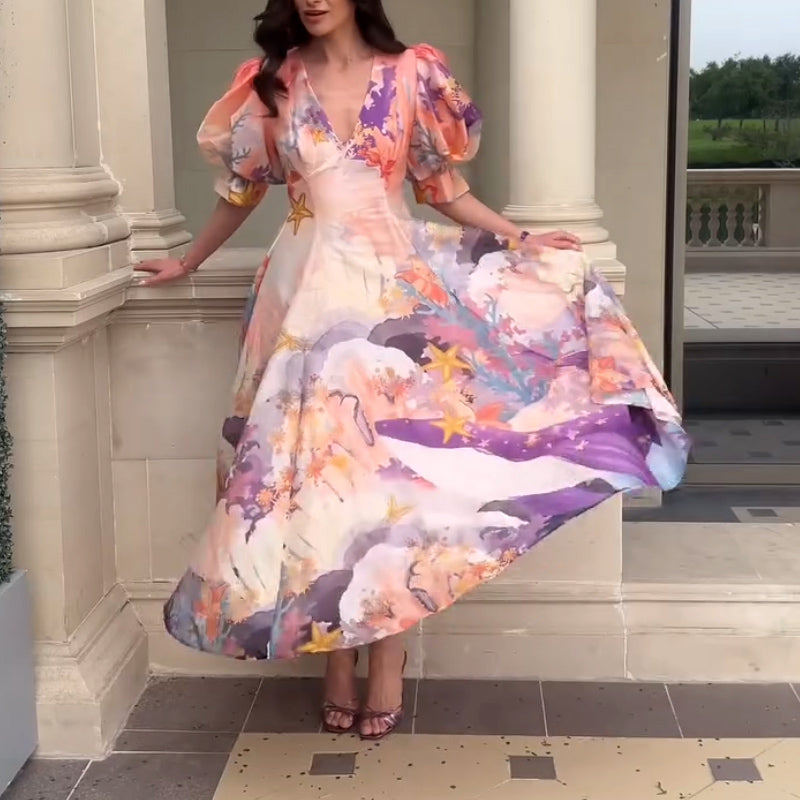 Chic Bubble Sleeve Dress