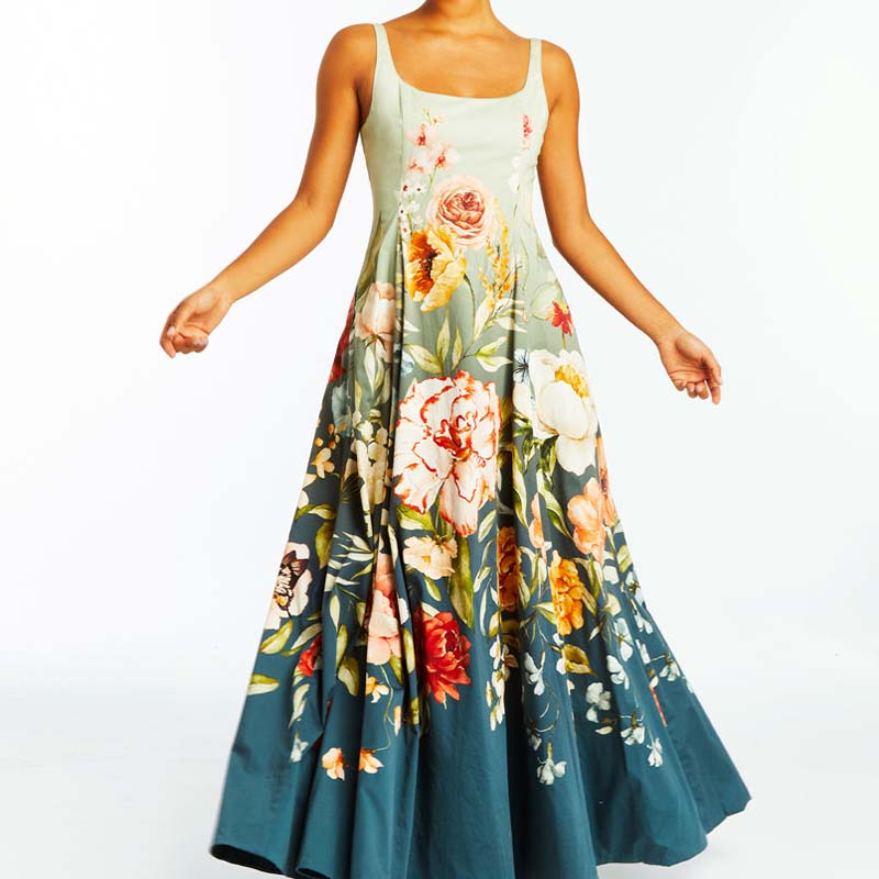 Gradient Flower Dress