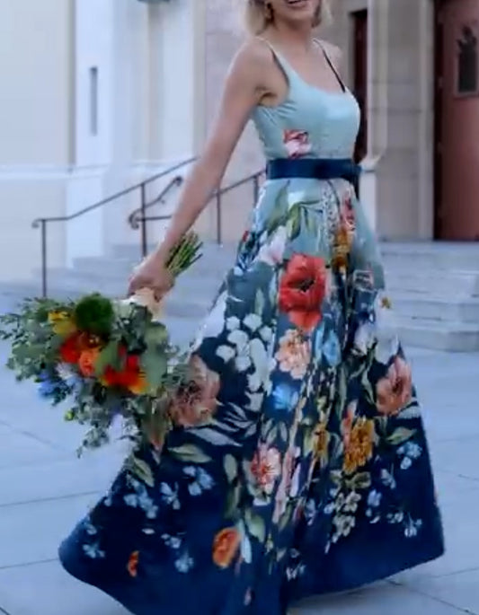 Gradient Flower Dress