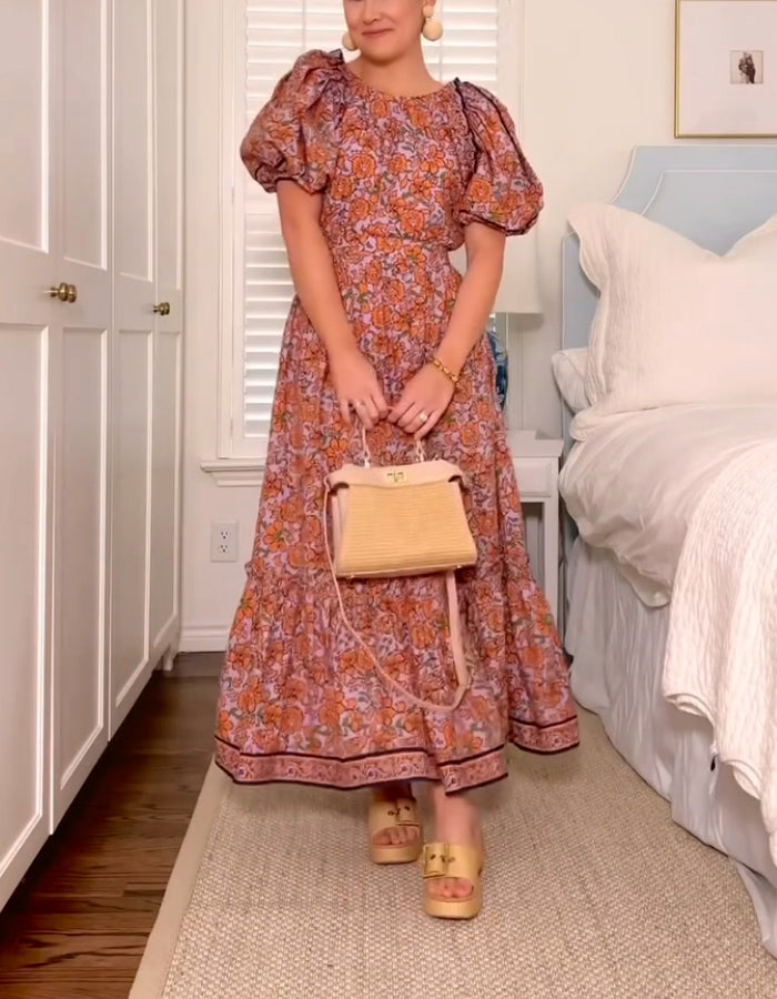 Floral Pocket Casual Dress