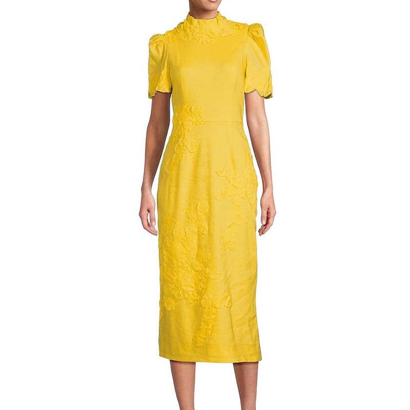 Floral Mock Neck Dress