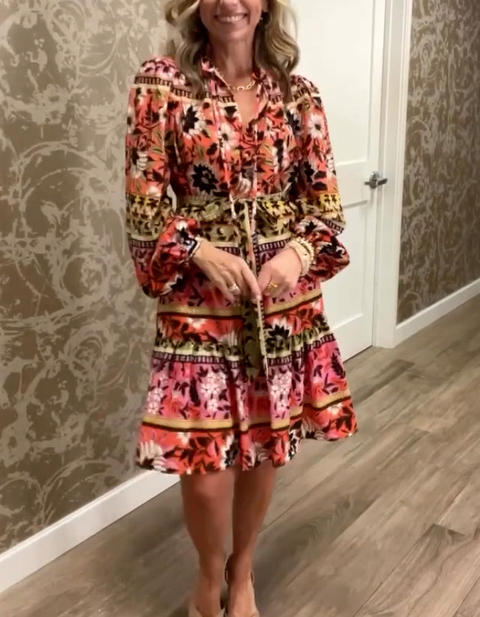 Woven Print Casual Dress