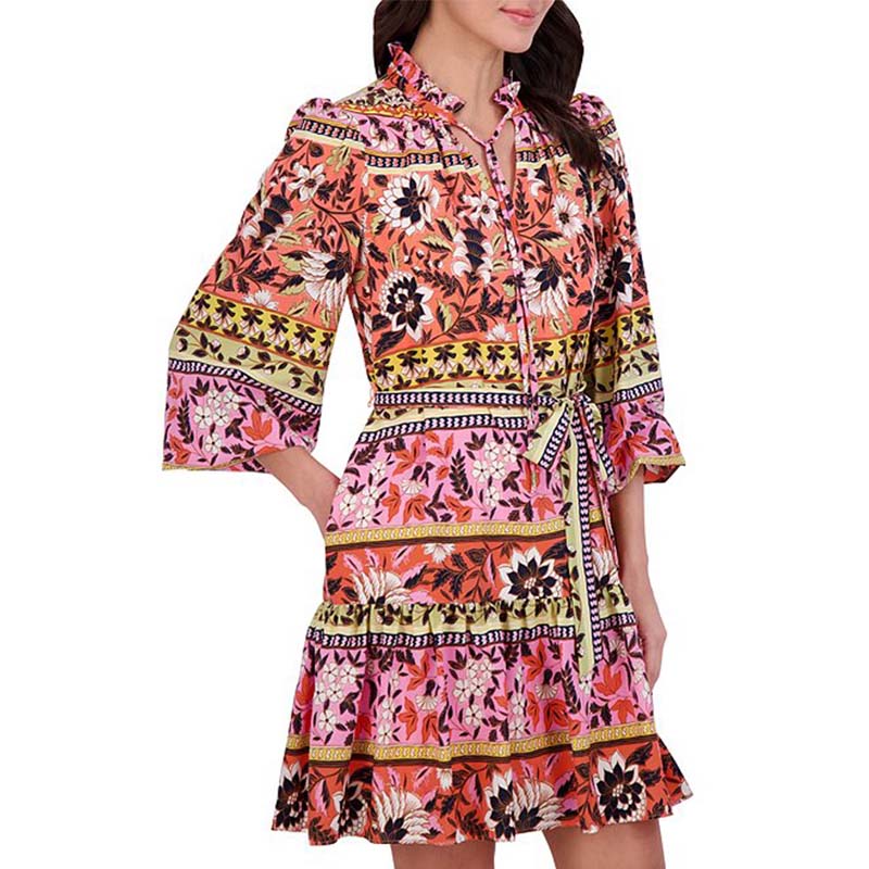 Woven Print Casual Dress
