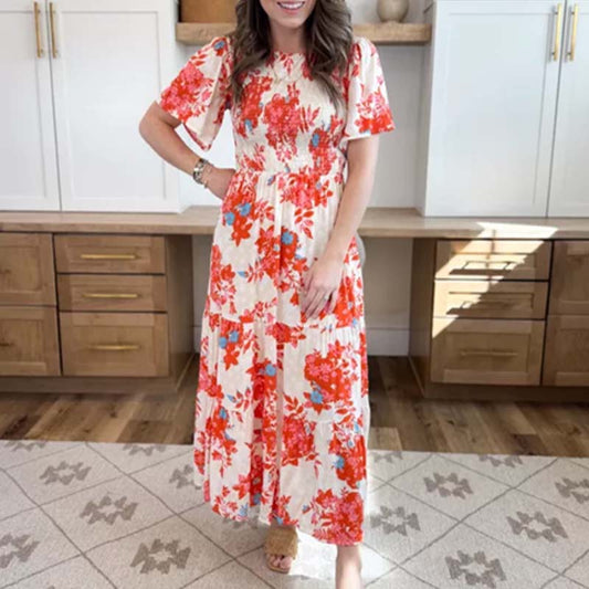 Crew Neck Flowy Dress