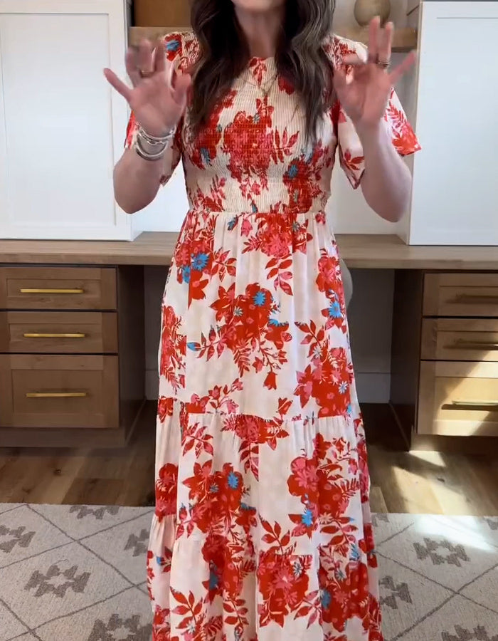 Crew Neck Flowy Dress