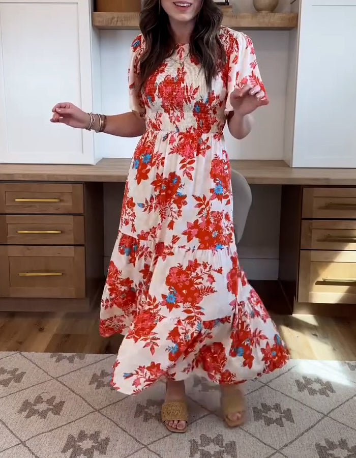 Crew Neck Flowy Dress