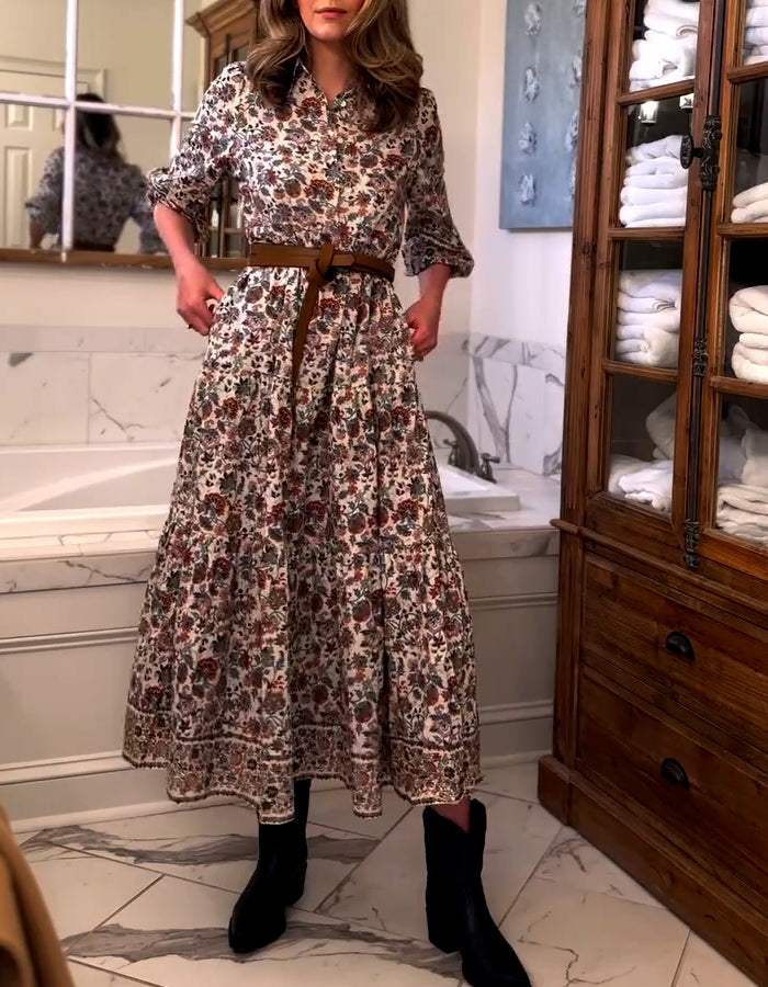 Casual 3/4 Sleeve Dress