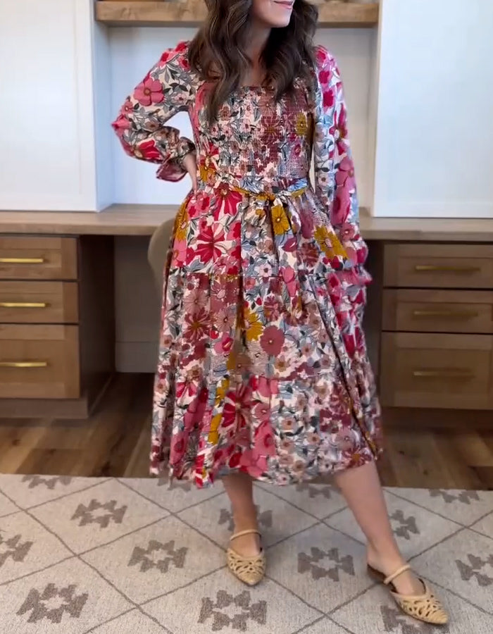 Flowy Boho Floral Dress