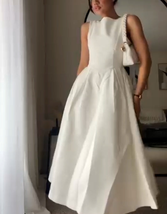 White Sleeveless Dress