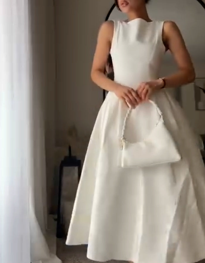 White Sleeveless Dress