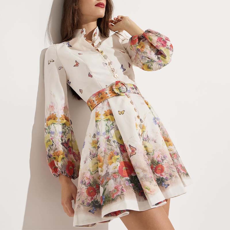 Charming Belted Mini Dress