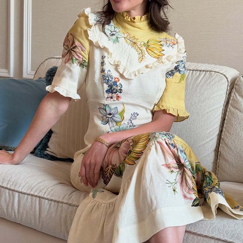 Multicolor Flower Dress