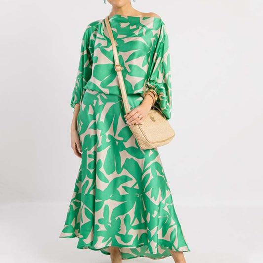 Green Palm Suit Dress