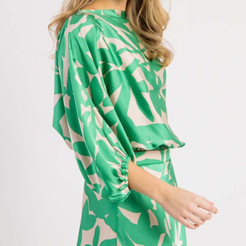 Green Palm Suit Dress