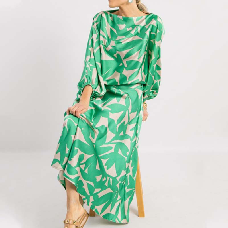 Green Palm Suit Dress