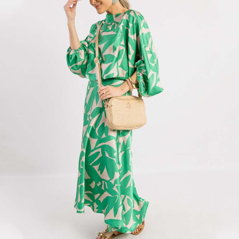 Green Palm Suit Dress