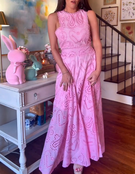 Lace Holes Two Pieces Dress