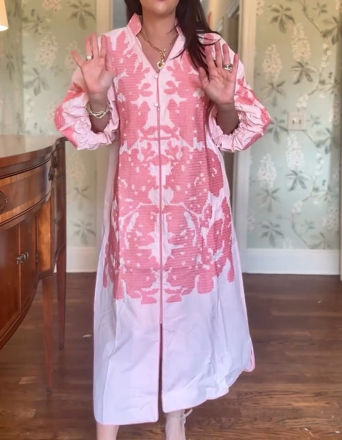 Embroidery 3/4 Sleeves Dress