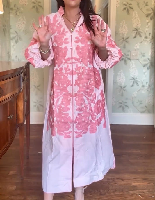 Embroidery 3/4 Sleeves Dress