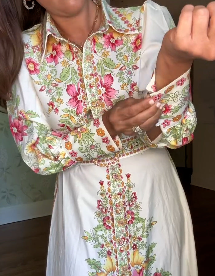 Floral Print Flowy Dress