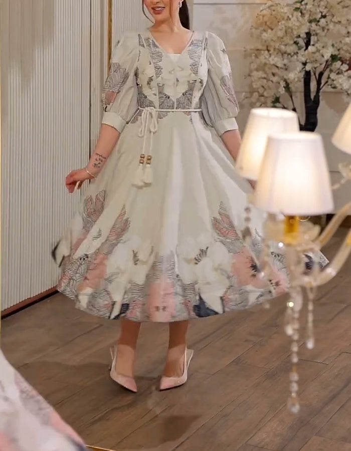 Chic 3/4 Sleeves Dress