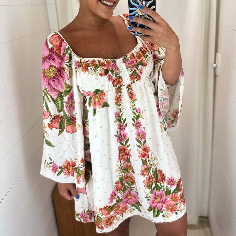 Flower Mini Dress