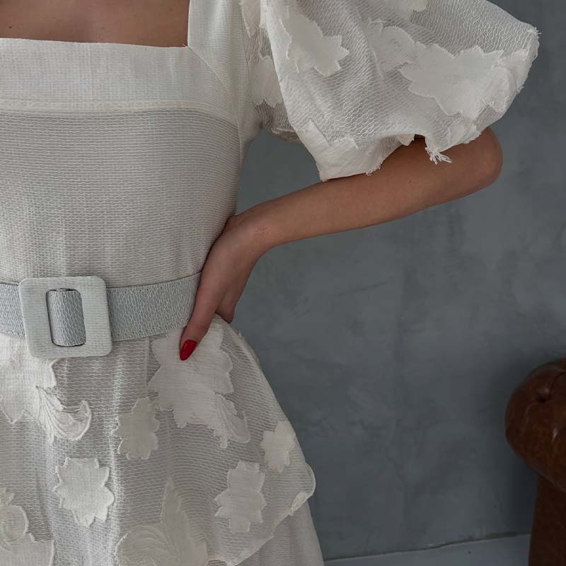 White Layered Dress