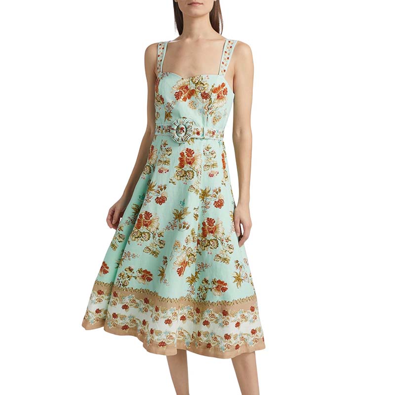 Floral Linen Dress