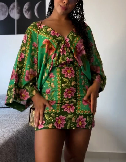 Green Sexy Mini Dress