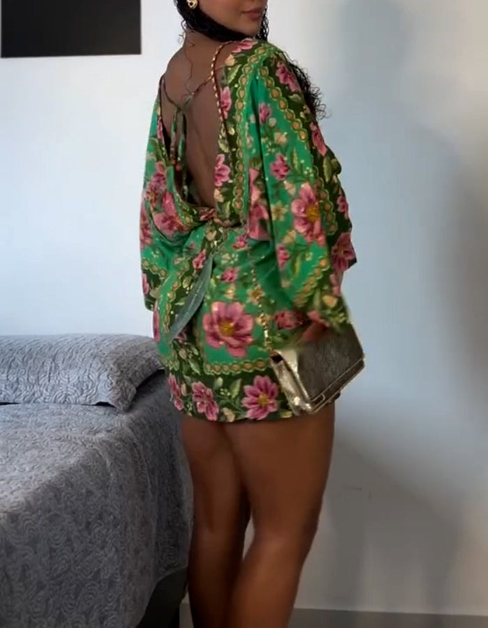 Green Sexy Mini Dress