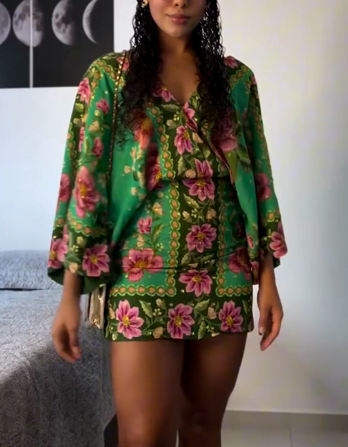 Green Sexy Mini Dress