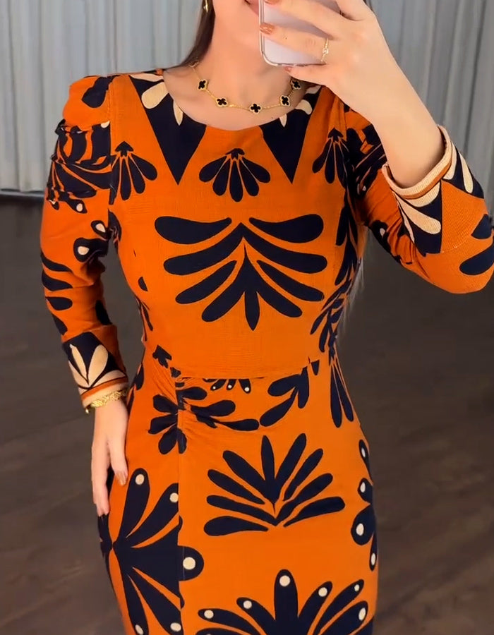 Printed Slim Dress